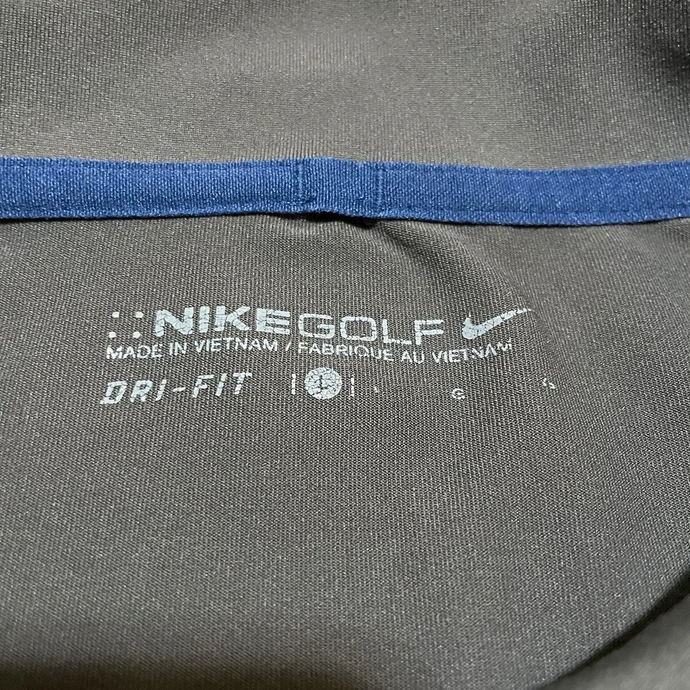 Nike Dri‎ Fit Short Sleeve Size Large Polo Brown Men's Performance Lightweight